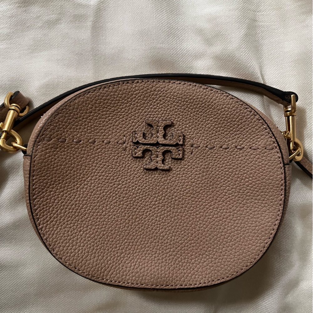Tory Burch McGraw Brown Leather Belt Crossbody Bag